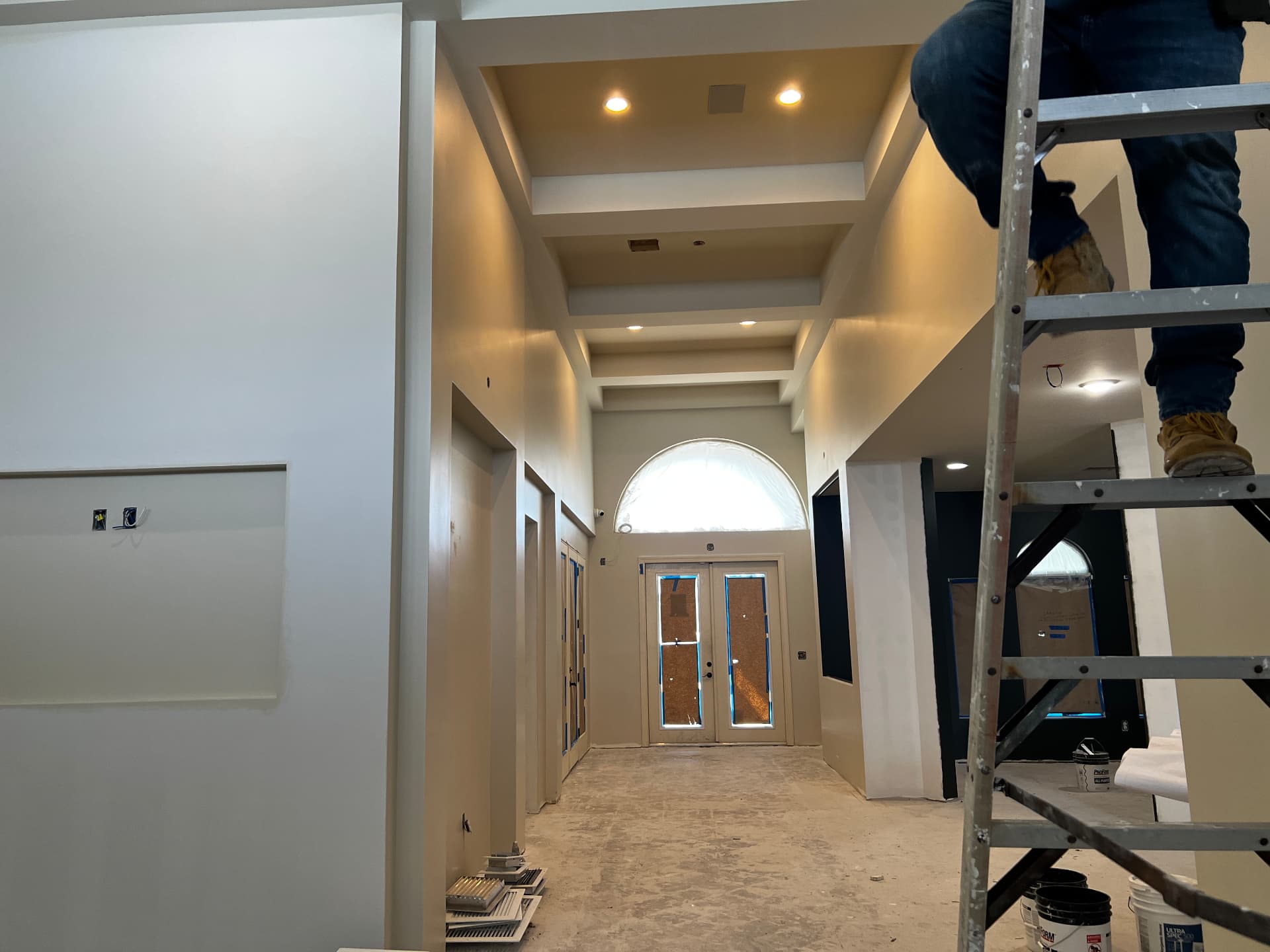 Interior of a custom home under construction in South Florida